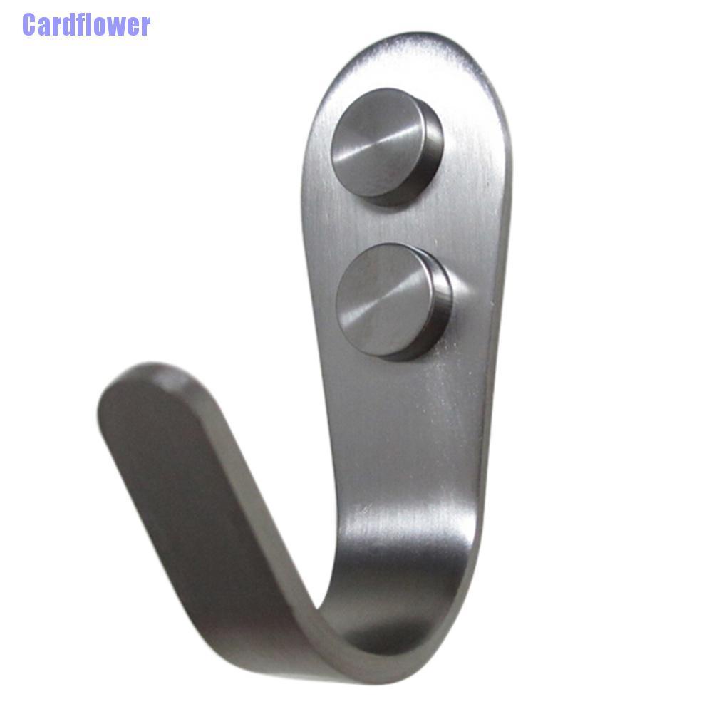 Cardflower  1pcs Door Hook Stainless Kitchen Cabinet Clothes Hanger Organizer Holde