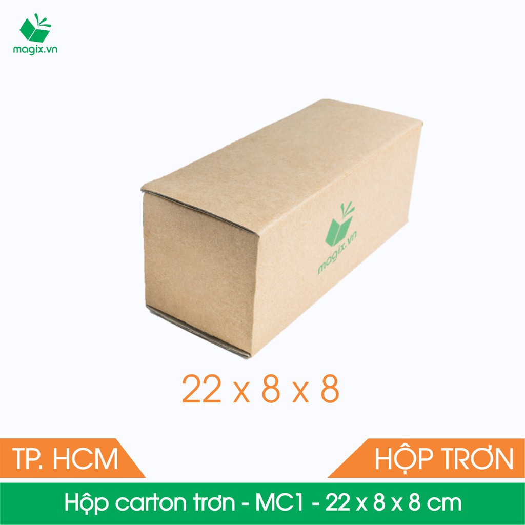 MC1 - 22x8x8 cm - 25 Thùng hộp carton trơn đóng hàng