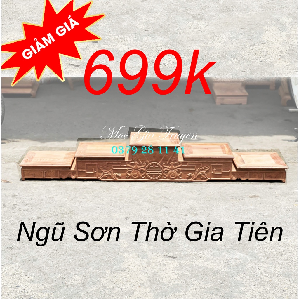 Ngũ sơn thờ bát nhang gỗ hương thờ gia tiên mặt 16,18,20,22