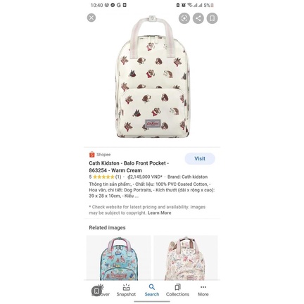 Balo Cath Kidston 2nd - 95%