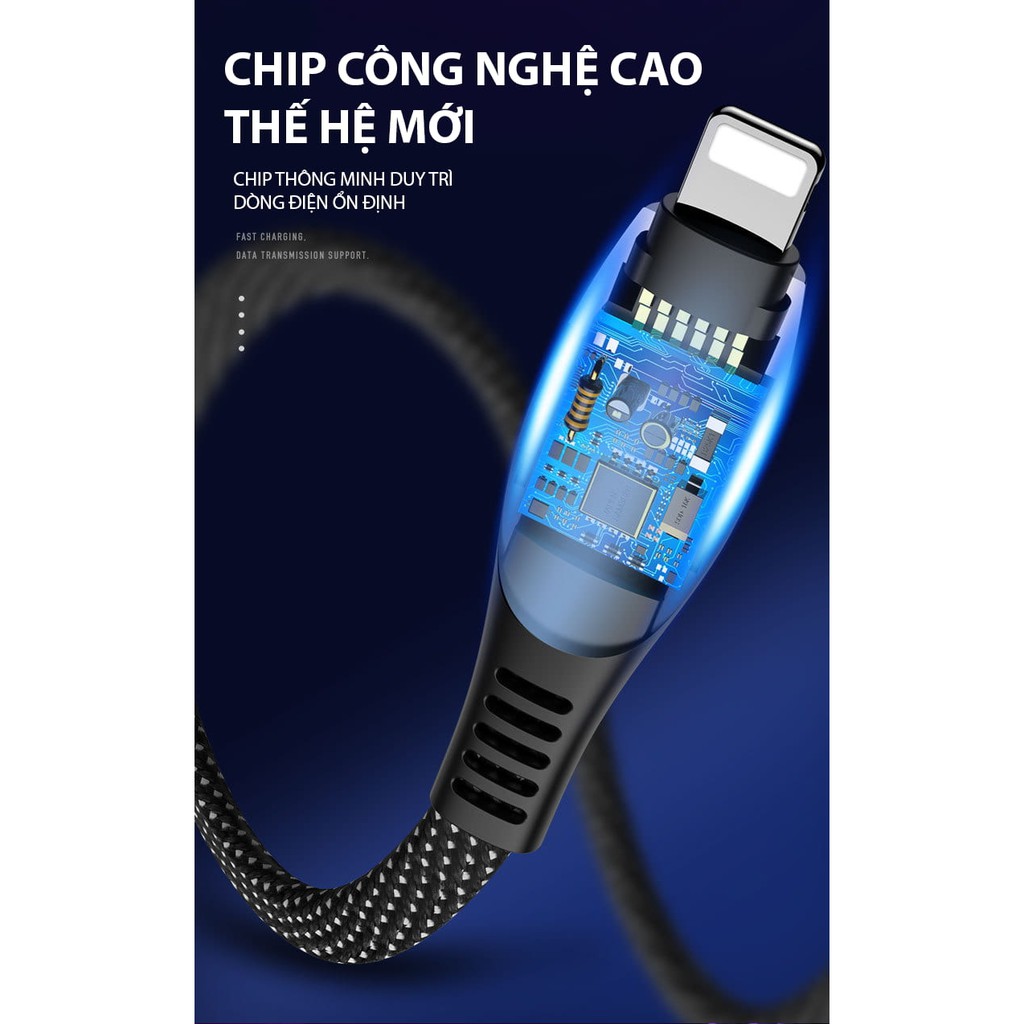 [Mã 2404EL10K giảm 10K đơn 20K] [Siêu Phẩm] - Cáp sạc USAMS U36 Lightning- dành cho dòng Iphone