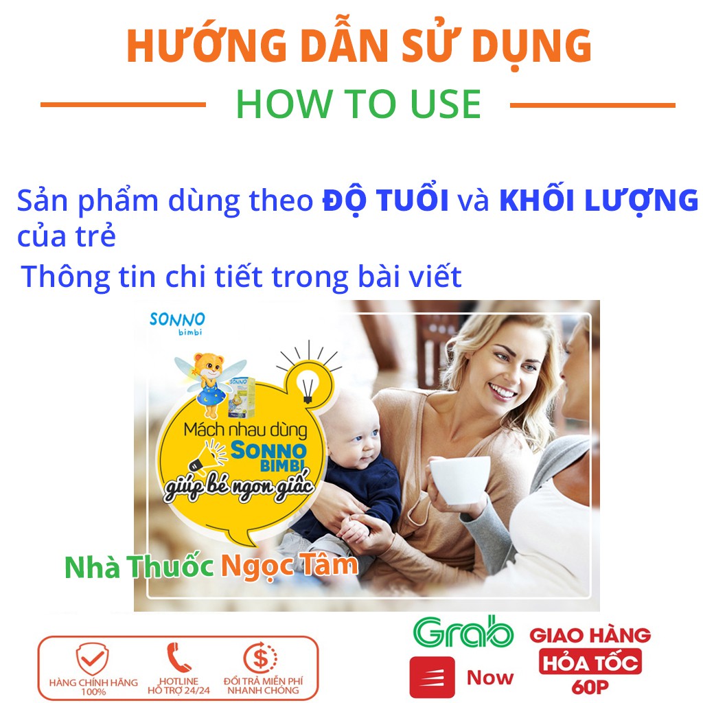 ✔️(Tặng Quà) Sonno Bimbi Giúp bé ngủ ngon tự nhiên siro thảo dược nhập khẩu chính hãng Châu Âu