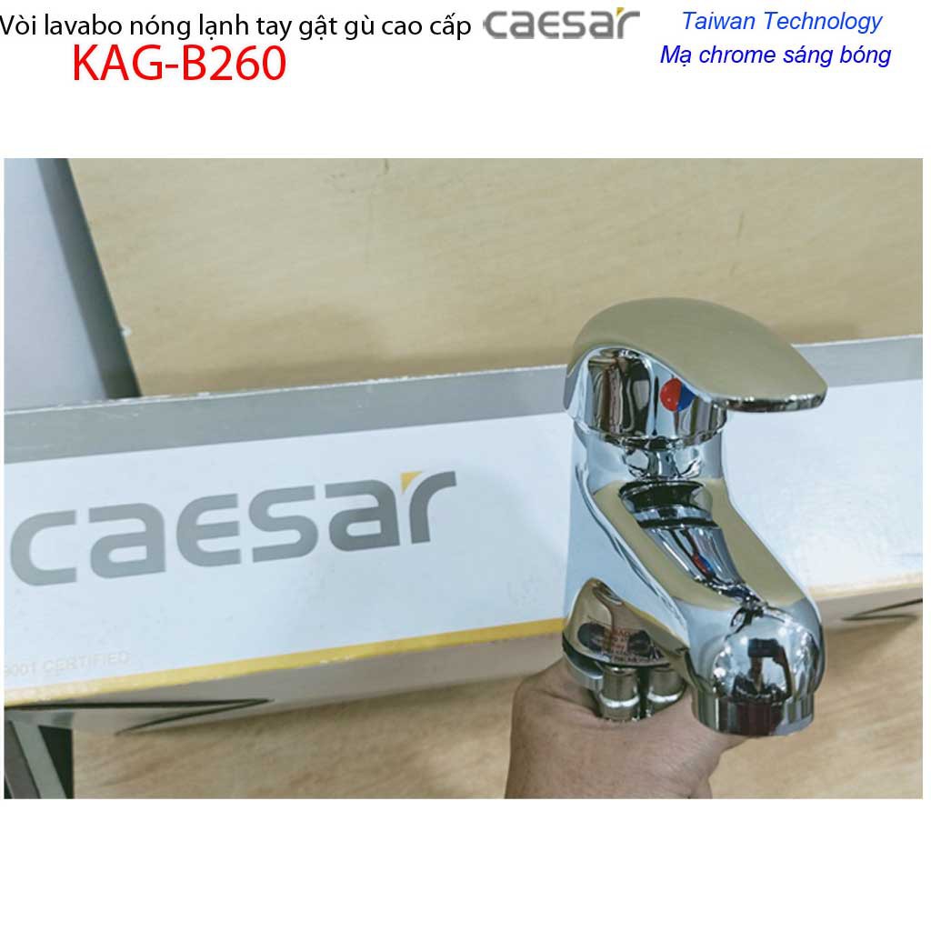 Vòi lavabo Caesar KAG-B260C best sellers chiết khấu giá tốt chất lượng tốt, vòi chậu gật gù nóng lạnh Caesar