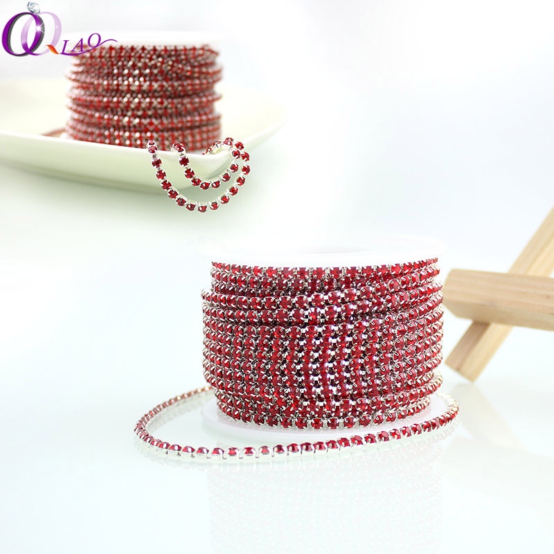 Cuộn 10 Yards Hạt Cườm Đá 2mm SS6 2mm Dùng Làm Đồ Trang Sức Thủ Công