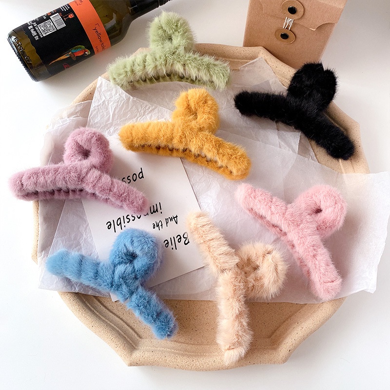 Kẹp Tóc Giả Lông Thú Thời Trang Hàn Quốc Dành Cho Nữ