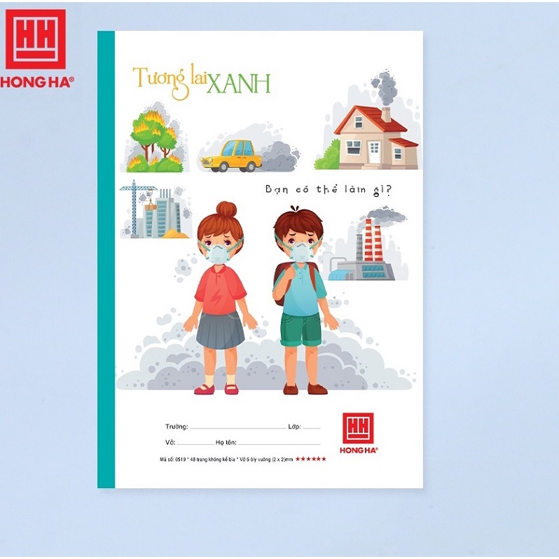 Vở 5 Ô ly Hồng Hà 48 trang School Cool 0519 / Vở dành cho học sinh tiểu học - 1 quyển