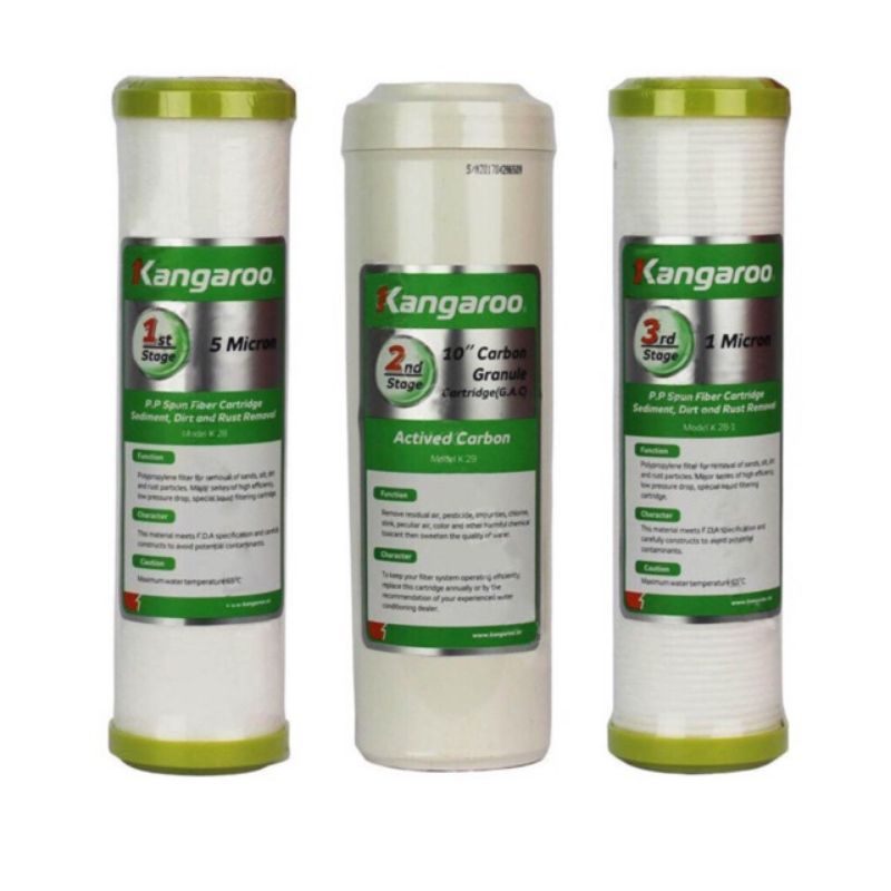 Bộ lõi lọc nước KANGAROO số 1-2-3 hàng chính hãng
