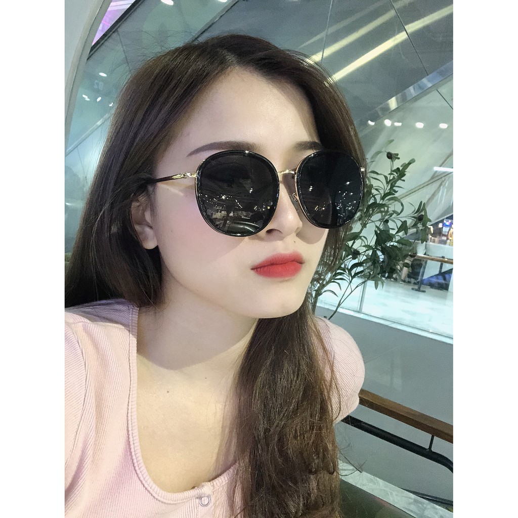 Kính mát tròn gọng kim loại thời trang MK0001