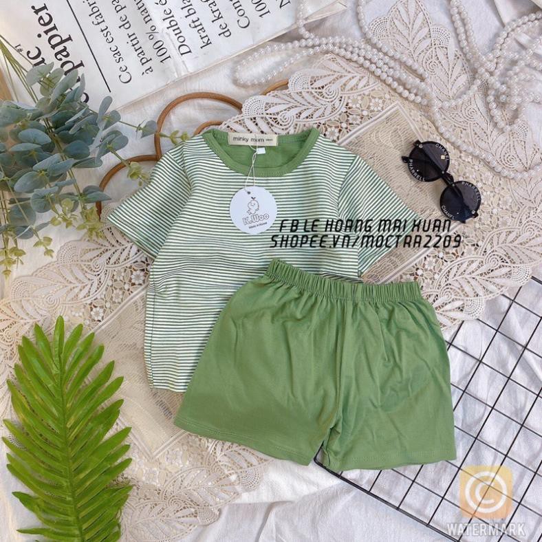 [Hàng Chất - Giá Rẻ] BỘ CỘC TAY CHẤT THUN LẠNH PETTIT ÁO SỌC NGANG CHO BÉ TRAI BÉ GÁI TỪ 3 ĐẾN 18KG (7 MÀU)