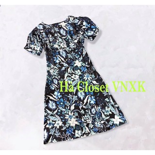 Đầm Lụa Hoa Tay Bồng Dư Xịn