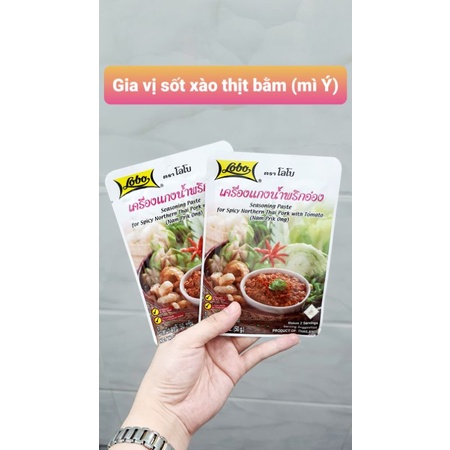 [Lobo Thái] Gia vị Sốt mỳ ý - Thịt bầm 50g Nam Prik Ong Seasoning Paste for Spicy Northern Thai Pork with Tomato