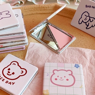 Gương Trang Điểm Cầm Tay 2 Mặt Với Nhiều Họa Tiết Hoạt Hình Đáng Yêu