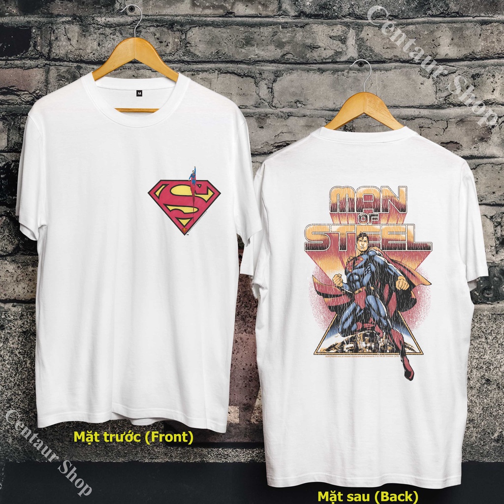 Áo Superman Siêu nhân 2 mặt Unisex Cotton cute dễ thương ngắn tay cực chất K39SPM014
