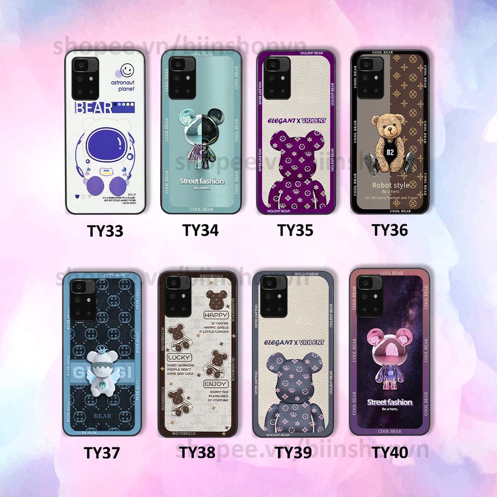 Ốp Xiaomi Redmi 10 hình gấu bear brick đẹp độc lạ, thời trang, cá tính