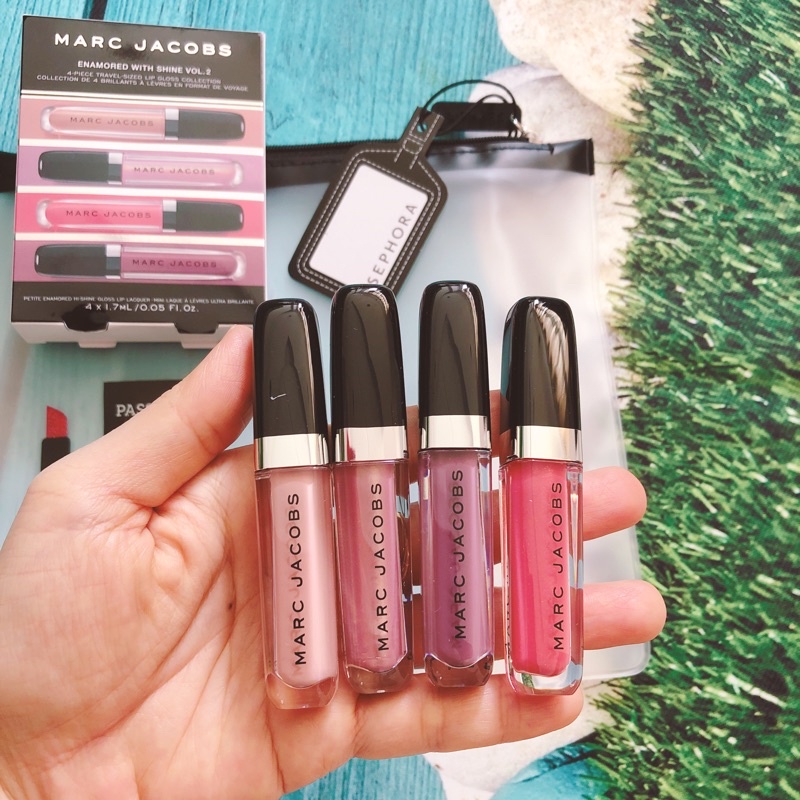 Son bóng ánh nhũ Marc Jacobs Enamored Hi-Shine Lip Lacquer Lipgloss minisize 1.7ml