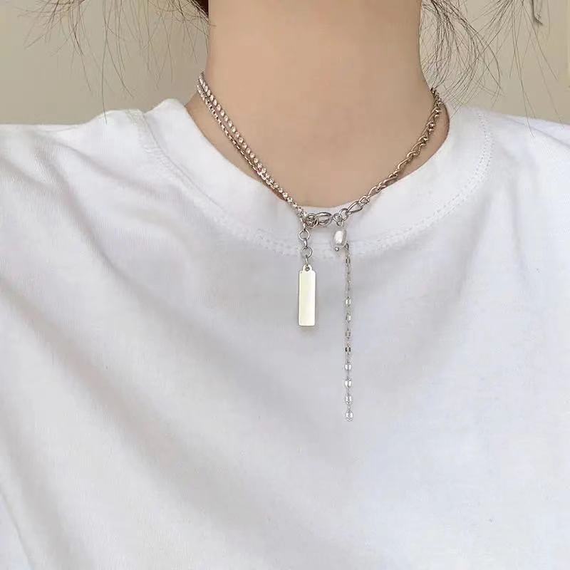 Mới Vòng cổ Thép Titan Phong Cách Hiphop Cá Tính Cho Nữ