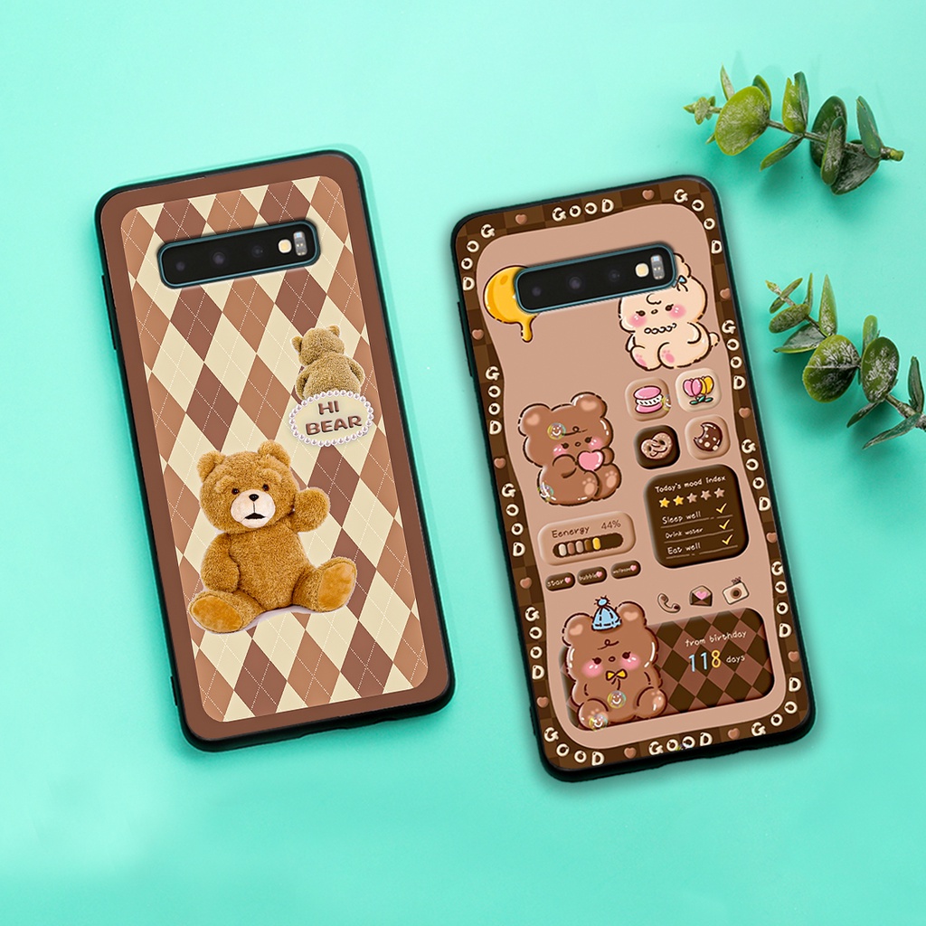 Ốp lưng Samsung S10 - S10 Plus - S10 5G in hình gấu bear dễ thương, bền đẹp.