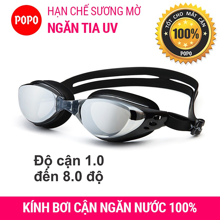 Kính bơi có độ cho người cận thị 1.5 đến 8.0 độ chính hãng 610 kiếng bơi chống UV cho người lớn nam nữ, cho bé từ 6 tuổi