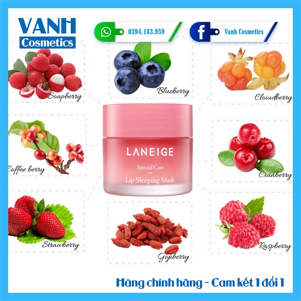 Mặt nạ môi LANEIGE Lip Sleeping Mask - Mini Size - Vanh Cosmetics | BigBuy360 - bigbuy360.vn