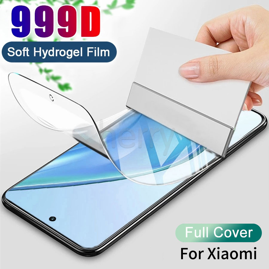 [Mua 3 tặng 1] Phim toàn màn hình Xiaomi Phim trong suốt mềm mại Xiaomi Redmi Note 10 Lite 9 9s 8 7 Pro 9A 9C 8A 6A Mi 11 10T 9T Pocophone F1 Poco F2 F3 M3 X3 NFC K40 K30 K20 Pro Toàn bộ keo bảo vệ màn hình bao phủ đầy đủ