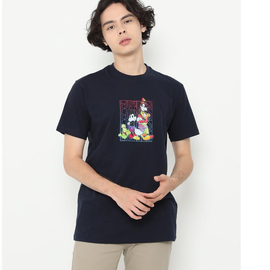 Freesh» Disney | (Erigo) Áo thun nam in hình chuột Mickey màu xanh Navy nổi tiếng