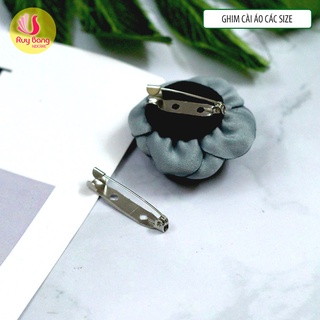 Ghim cài áo trơn các size - set 10c