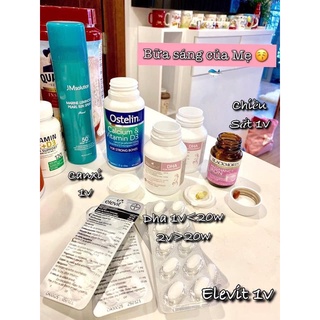 COMBO BẦU ÚC - BỘ TỨ VITAMIN ÚC DÀNH CHO BÀ BẦU (Elevit, Canxi, DHA, Sắt)