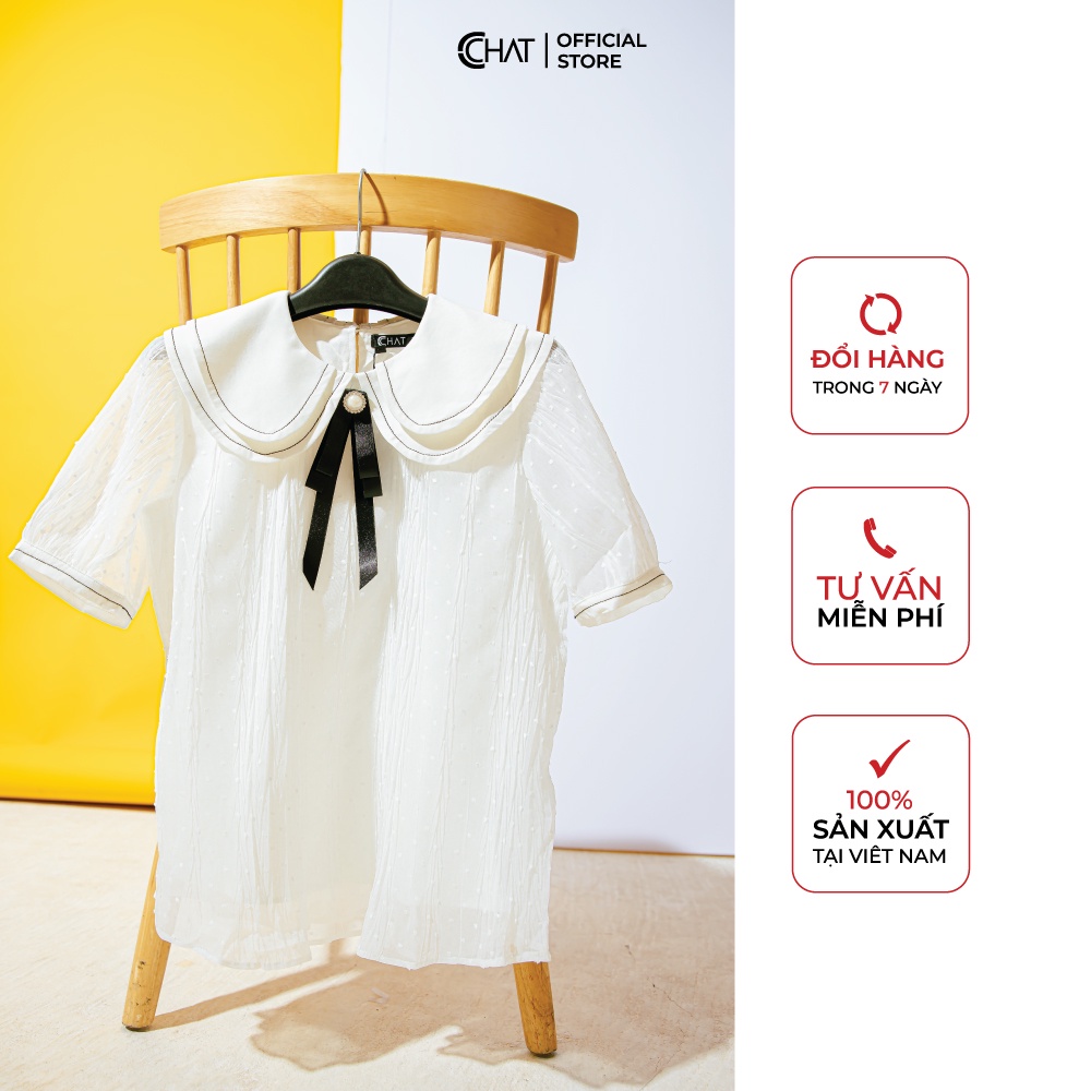  Áo Sơ mi 2 lá cổ sen CCHAT