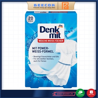 Giấy tẩy trắng quần áo Denkmit hộp 20 tờ