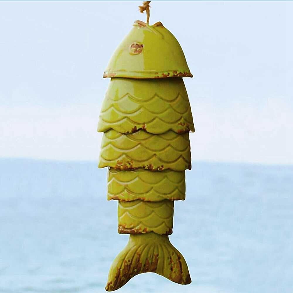 Chuông Gió Treo Trang Trí Hình Cá Koi Sáng Tạo