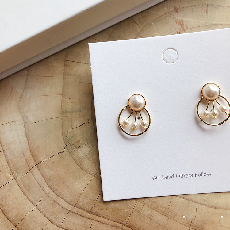 Hoa Tai Dáng Dài Đính Ngọc Trai Nhân Tạo Thời Trang