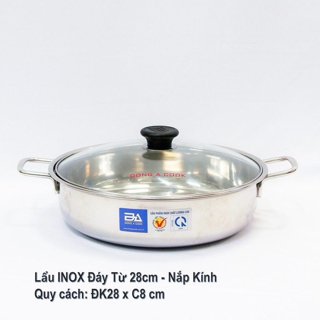 [Hàng Chính Hãng] Nồi Lẩu INOX Dong A Cook dùng được trên bếp từ