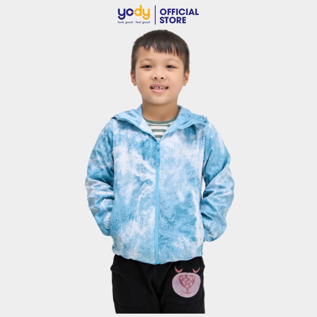 Áo gió kid YODY hai lớp in loang trượt nước nhiều màu dễ thương AKK4688