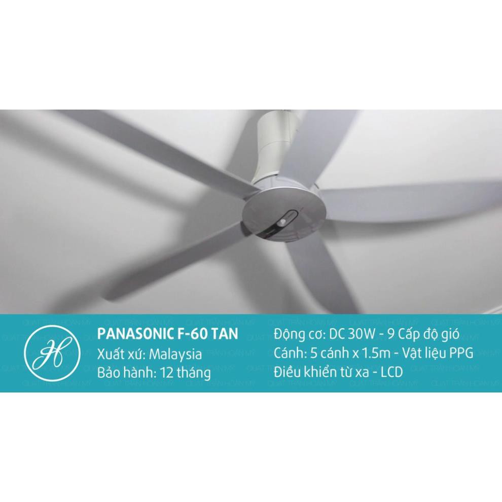 Quạt đèn  Quạt trần Panasonic 5 cánh F-60TAN .