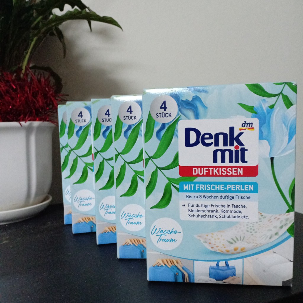 túi thơm tủ quần áo Denkmit - hộp gồm 4 túi ,Túi thơm treo phòng Denkmit , thơm tủ quần áo , treo ô tô , chống nấm mốc