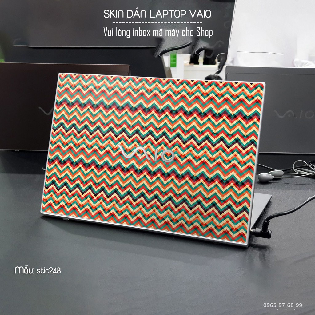 Skin dán Laptop Sony Vaio in hình Chevron - stic249 (inbox mã máy cho Shop)