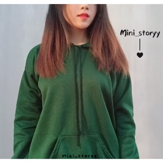 🌵NỈ HOODIE TRƠN XANH RÊU🌵
