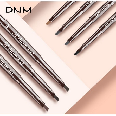 Bút Kẻ Lông Mày Dnm 2 Trong 1 Màu Đen Tự Nhiên Lâu Trôi Chống Thấm Nước