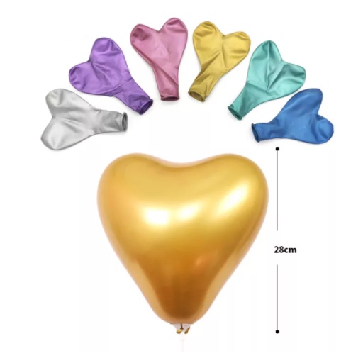 Bong bóng Trái tim siêu nhũ bóng Trái tim trơn trang trí sinh nhật tiệc cưới ngày lễ tình yêu