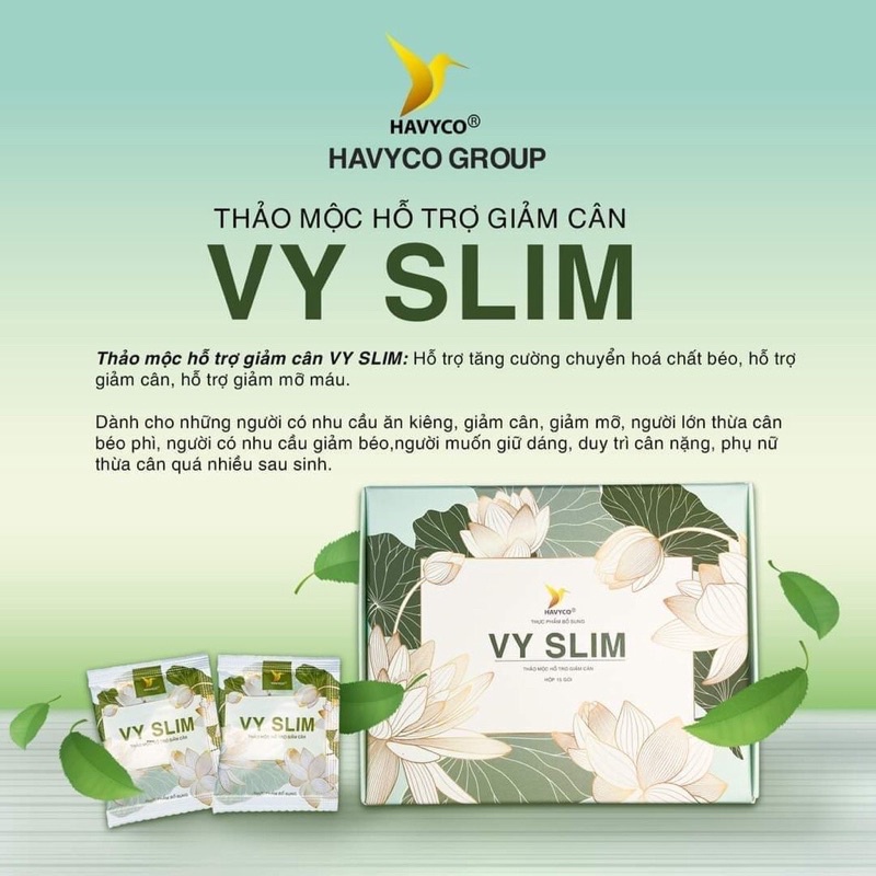 Combo 3 hộp Viên uống giảm cân Vy Slim công nghệ nhật bản cam kết chính hãng 100%