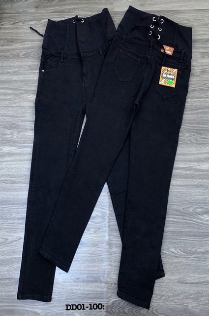Bigsize Quần jean DD01-100 đan dây cạp cao