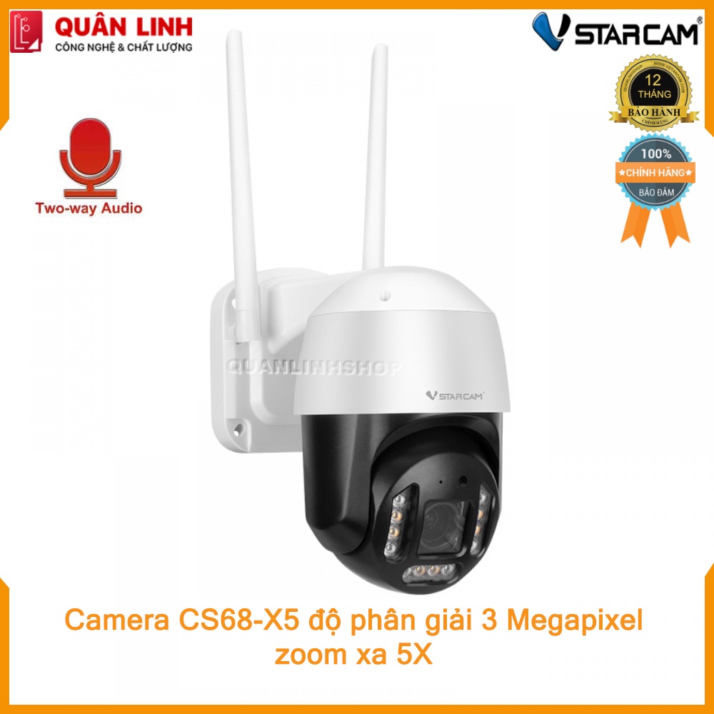 Camera ngoài trời Vstarcam CS68 - X5 Full HD 1080P , zoom xa 5X, bảo hành 12 tháng