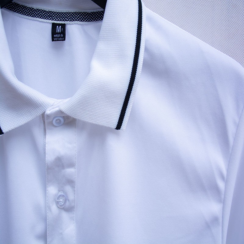 Áo polo nam, áo thun nam có cổ bẻ tay ngắn phối viền chỉ trắng, chất vải cá sấu cotton CAO CẤP, dáng đẹp sang trọng | BigBuy360 - bigbuy360.vn