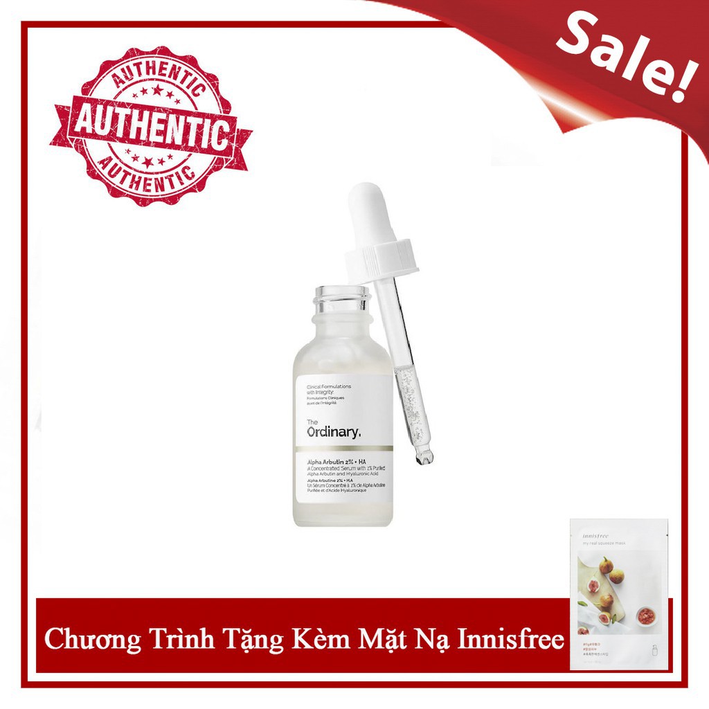 Serum dưỡng trắng da The Ordinary Alpha Arbutin 2% + HA