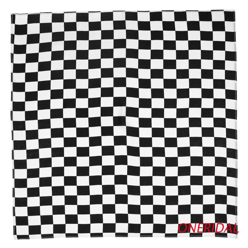 Oneri Băng Đô Vuông Kẻ Sọc Đen Trắng 55x55cm Đa Năng Dành Cho Người Đi Xe Mô Tô Thể Thao Ngoài Trời