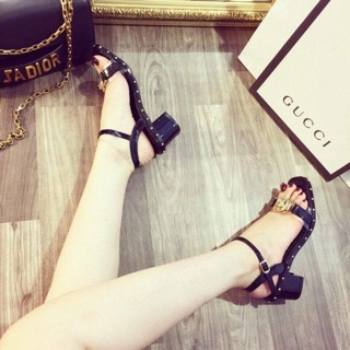 [ Ảnh thật ] Sandal cao gót quai trong