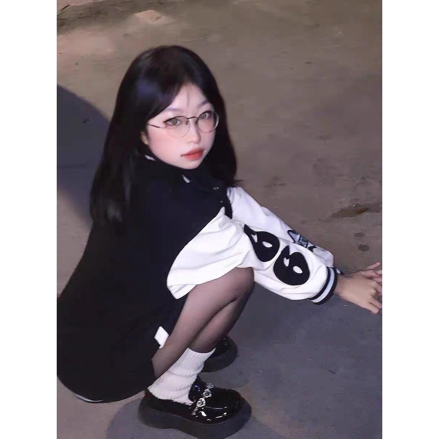 Giày da nữ Mary Jane độn đế đính đá dễ thương