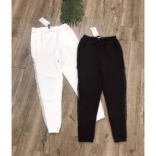 Quần jogger đũi lưới sườn cá tính cho nữ