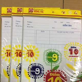  [RẺ VÔ ĐỊCH] Giấy kiểm tra 4 ôly cấp 1 Hồng Hà 2.5x2.5 ( 1 tập 15 tờ đôi ) [GIÁ SỈ]