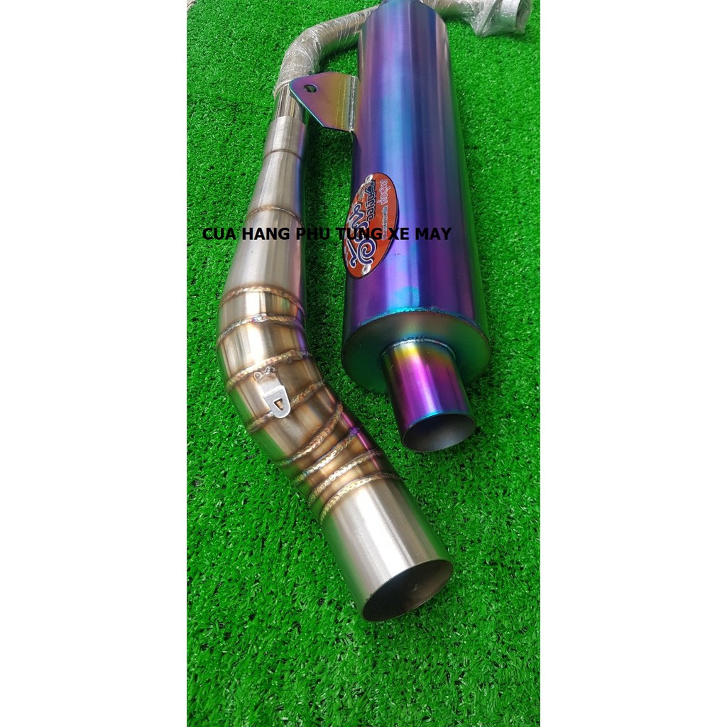 PÔ TITAN THÁI - KÈM CỔ 2 KHÚC INOX 304 GẮN RAIDER FI - SATRIA